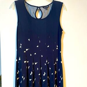 Max Edition short sleeveless dress with contrasting border detail